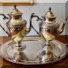 S07. Silverplate tea and coffee set. 